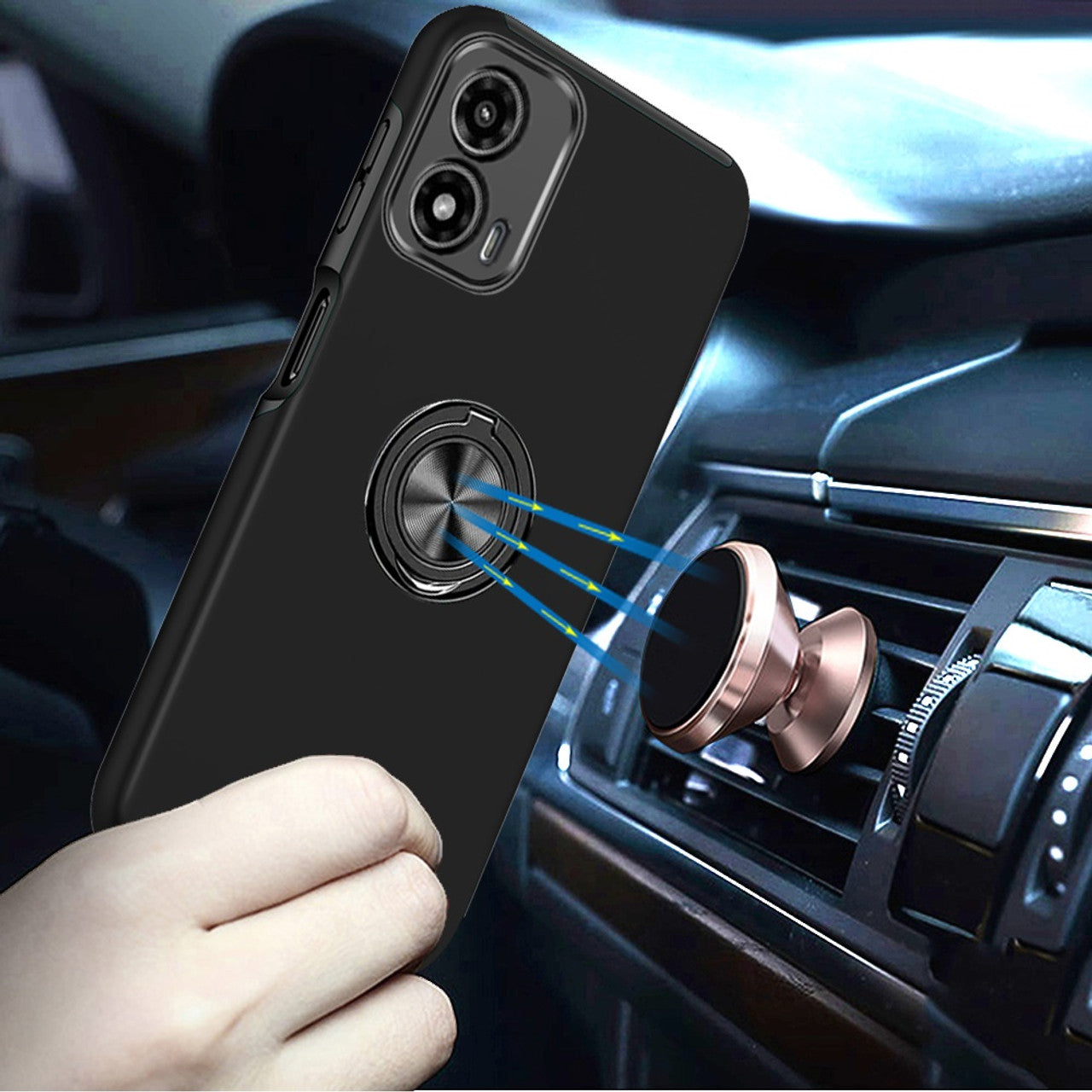 Coque hybride magnétique invisible pour Motorola Moto G Play (2024) Coque hybride magnétique invisible pour Motorola Moto G Play (2024)